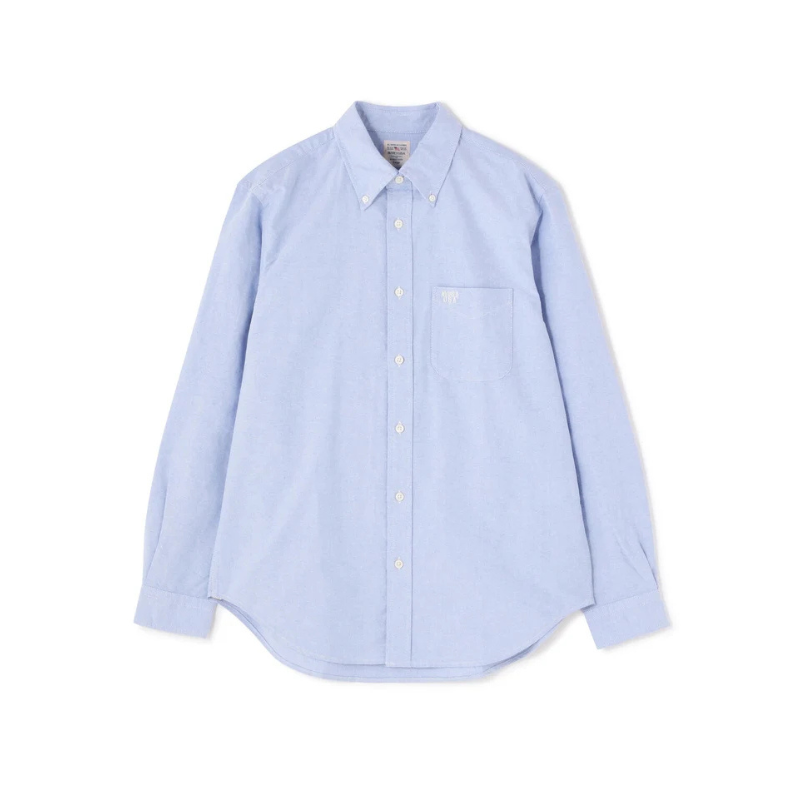 AVIREX DAILY BASIC BASIC OXFORD LONG SLEEVE B.D. SHIRT  "LIGHT BLUE" 7833920004-113