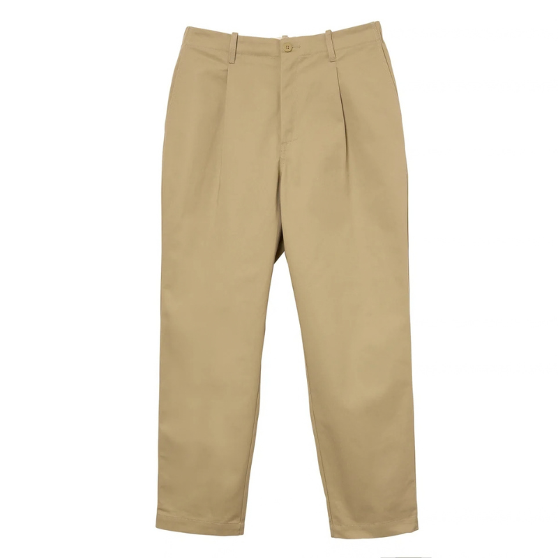 UNIVERSAL OVERALL TUCK TAPERED PANTS  "C.BEIGE" PTF-05