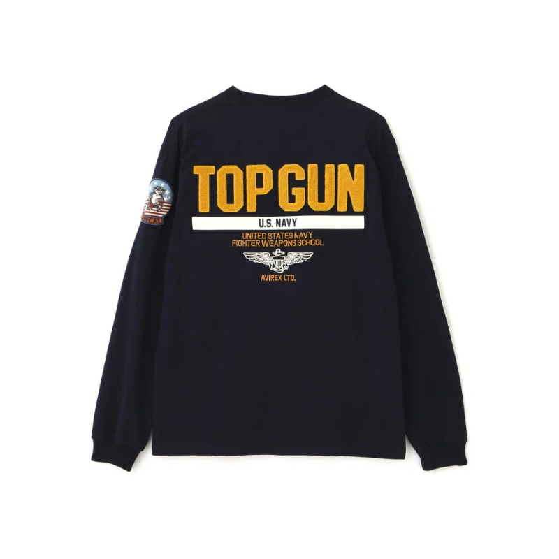 AVIREX LONG SLEEVE T-SHIRT TOPGUN "NAVY"  7833930017-120