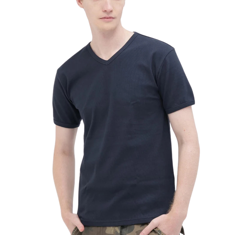 AVIREX DAILY RIB S/S V-NECK T-SHIRT  "ROYAL" 7835934005-440