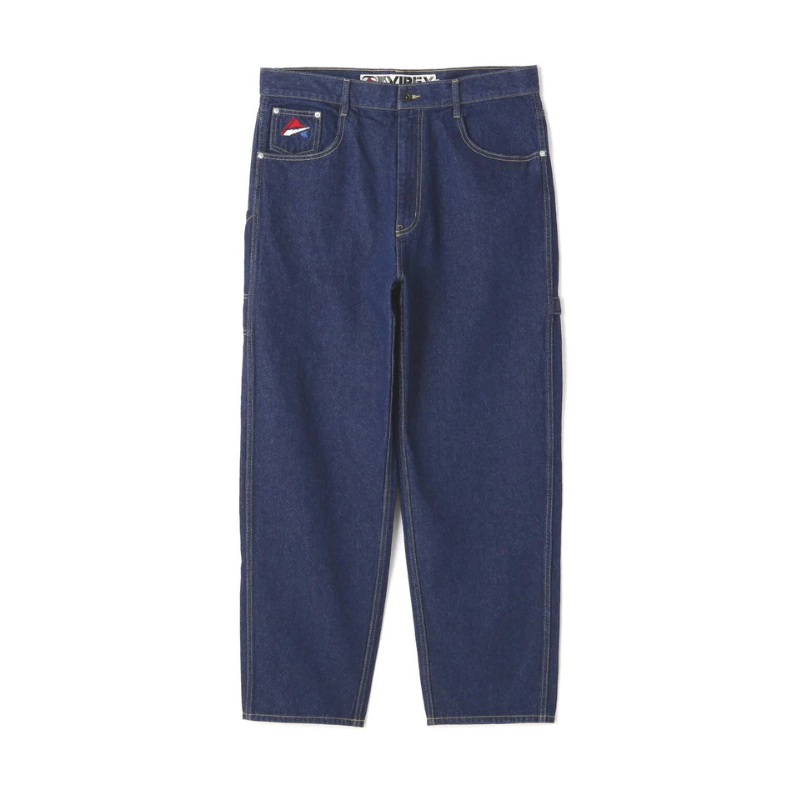 AVIREX VARSITY PAINTER PANTS  "INDIGO" 7834911002-367