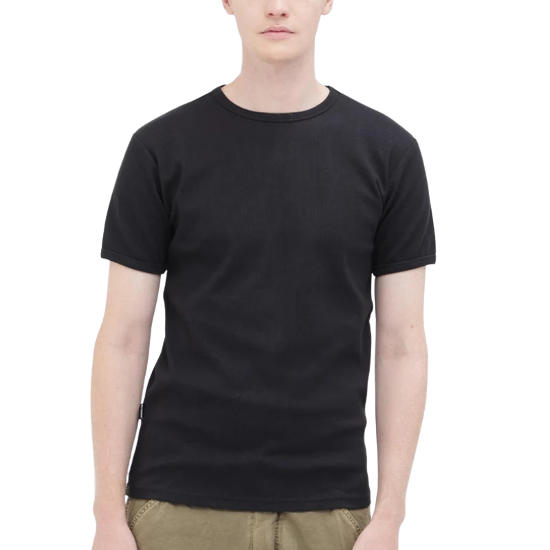 AVIREX DAILY RIB S/S CREW NECK T-SHIRT  "BLACK" 7835934006-010