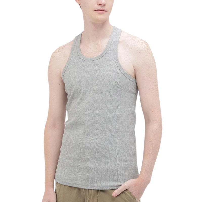 AVIREX DAILY RIB TANK TOP BACK CROSS  "GRAY" 7835937001-020