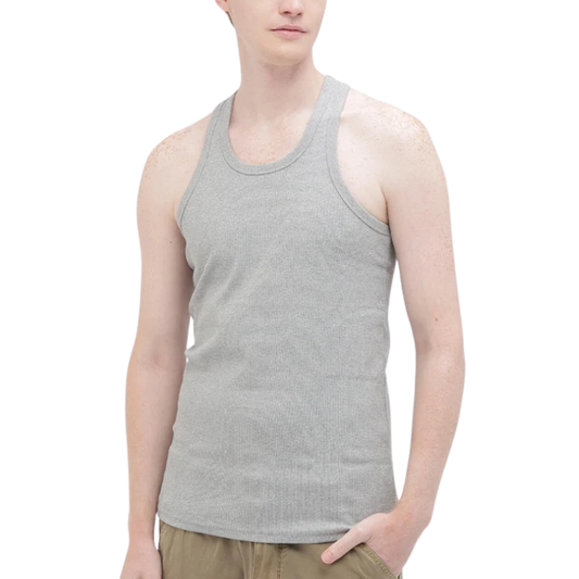 AVIREX DAILY RIB TANK TOP BACK CROSS  "GRAY" 7835937001-020
