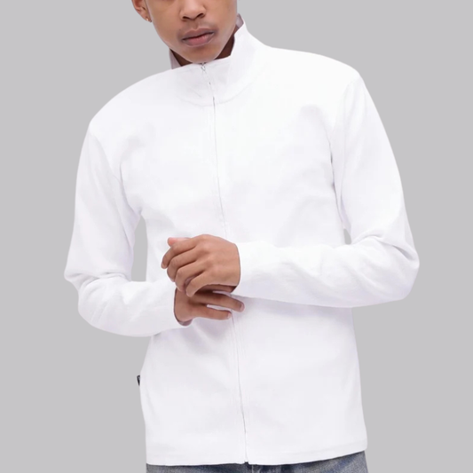AVIREX DAILY STAND ZIP RIB JACKET  "WHITE" 7834930022-030