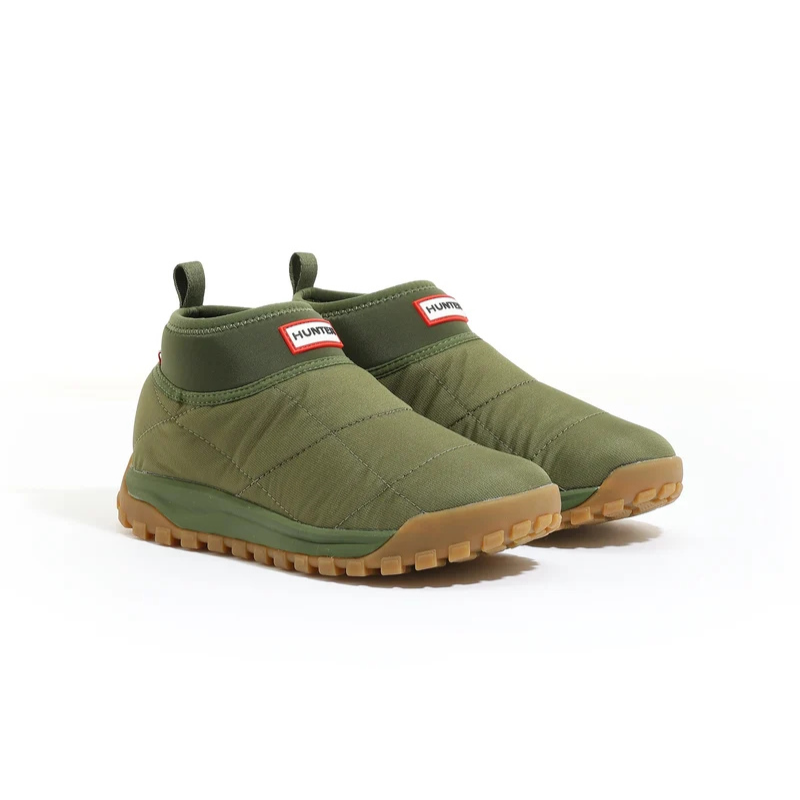 HUNTER TRAVEL 2.0 QUILTED NEO TRAINER BOOT "WILD KHAKI" UFS7149REN-WIG