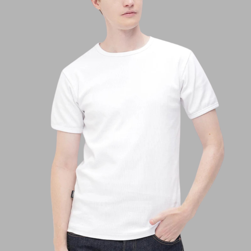 AVIREX DAILY RIB S/S CREW NECK T-SHIRT  "WHITE" 7835934006-030