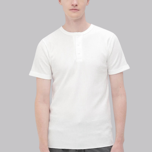 AVIREX DAILY THERMAL HENLEY NECK T-SHIRT  "OFF WHITE" 7836934018-033