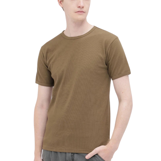 AVIREX DAILY RIB S/S CREW NECK T-SHIRT  "OLIVE" 7835934006-310