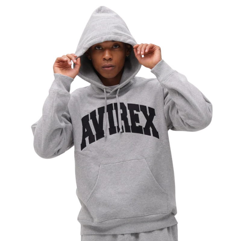 AVIREX DAILY PULLOVER SWEAT PARKA LOGO  "OXFORD"7833931006-382