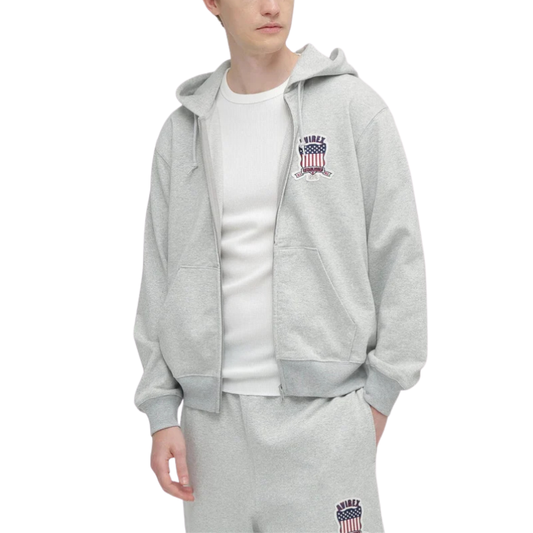 AVIREX SIGNATURE VARSITY ZIP UP PARKA "GRAY"  7836931001-020