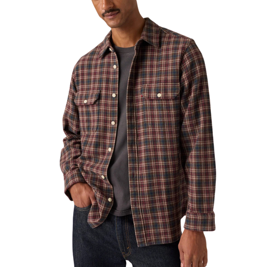 Levi’s JACKSON WORKER OVER SHIRT "BURGUNDY" 19573-0309