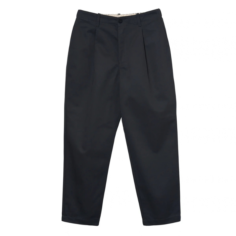 UNIVERSAL OVERALL TUCK TAPERED PANTS  "CHARCOAL" PTF-05