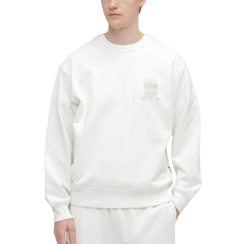 AVIREX SIGNATURE VARSITY LOGO CREWNECK SWEAT "OFF WHITE"  7836932001-033