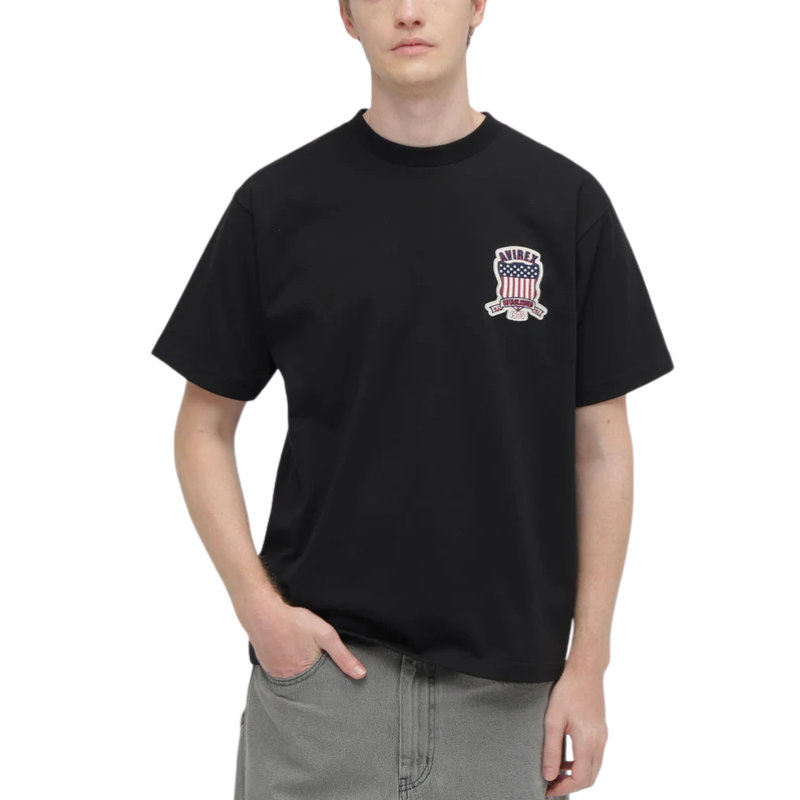 AVIREX SIGNATURE VARSITY LOGO T-SHIRT "BLACK"  7836934016-010