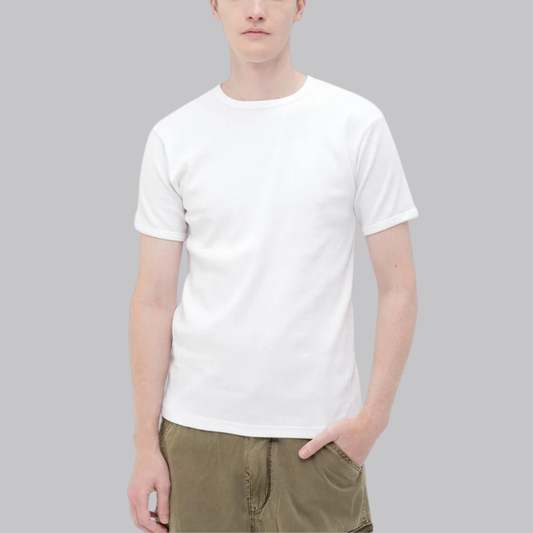 AVIREX DAILY MINI WAFFLE S/S CREW NECK T-SHIRT  "WHITE" 7835934008-030