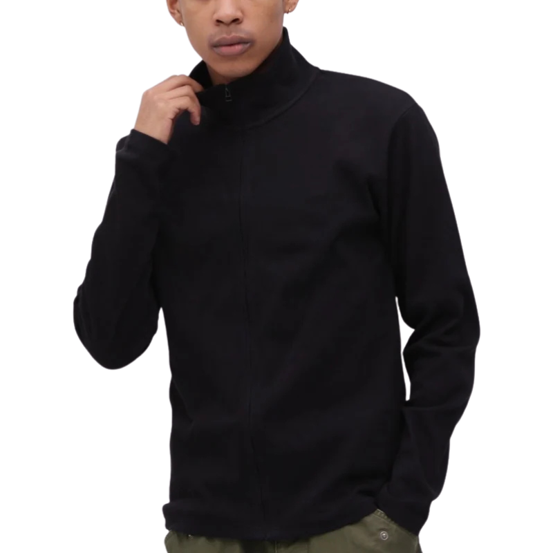 AVIREX DAILY STAND ZIP RIB JACKET  "BLACK" 7834930022-010