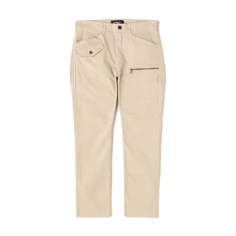 AVIREX STRETCH DOBBY 8-POCKET PANT  "BEIGE" 7836910026-040