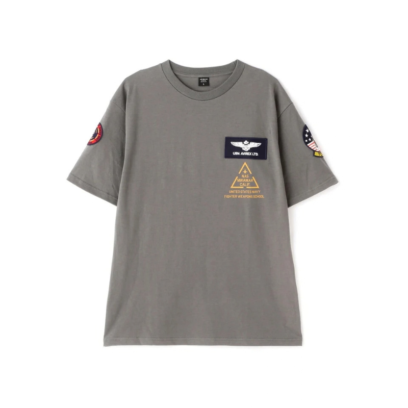 AVIREX TOP GUN PATCH & PRINT T-SHIRT "OLIVE"  7833934013-310