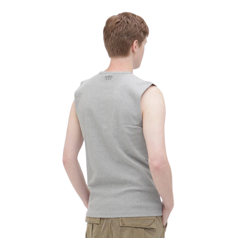 AVIREX DAILY NO SLEEVE SHIRT  "GRAY" 7835935001-020