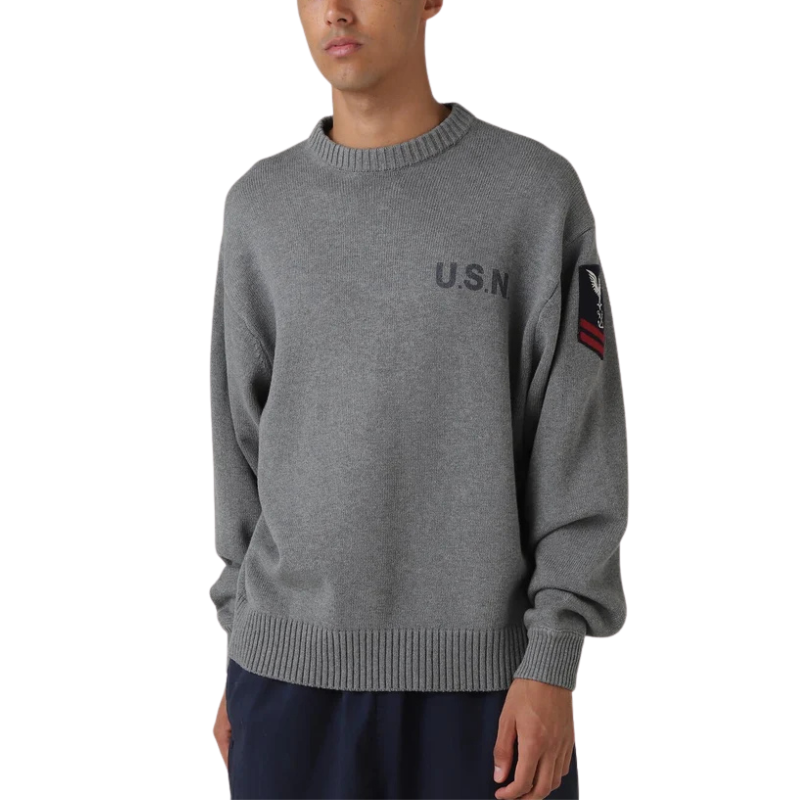 AVIREX NAVAL CREWNECK KNIT "OXFORD"  7833932006-382