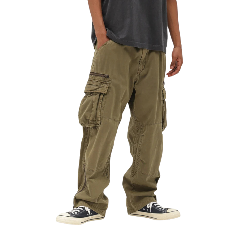 AVIREX PIGMENT TAPING CARGO PANTS  "OLIVE" 7836910022-310