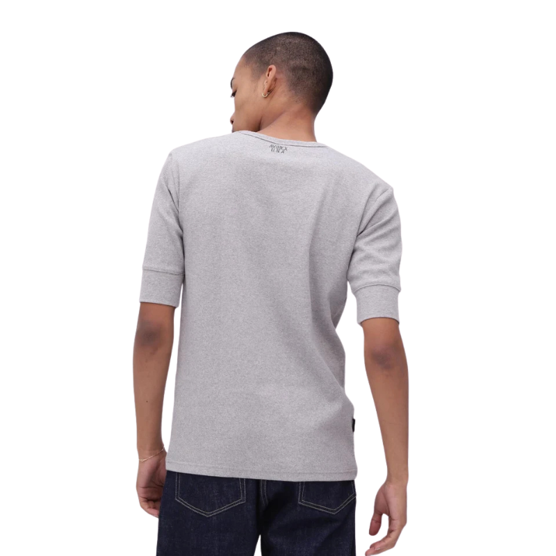 AVIREX DAILY HALF SLEEVE U-NECK T-SHIRT  "GRAY" 7834934024-020