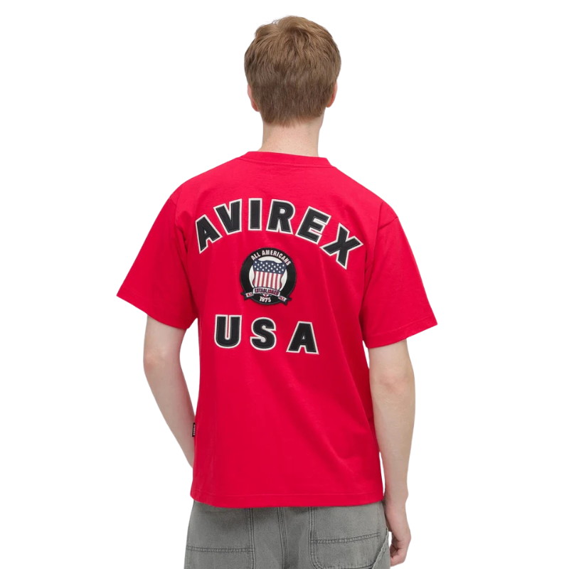 AVIREX SIGNATURE VARSITY LOGO T-SHIRT "RED"  7836934016-100