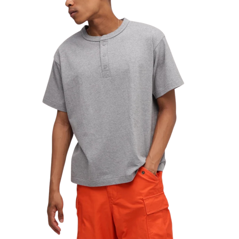 AVIREX HENLEY NECK PACK T-SHIRT "GRAY" 7835934019-020