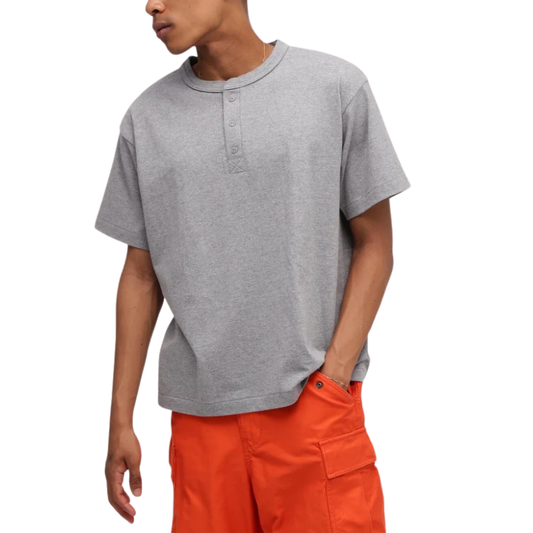 AVIREX HENLEY NECK PACK T-SHIRT "GRAY" 7835934019-020