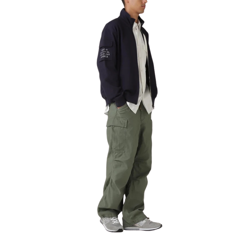 AVIREX FATIGUE STAND ZIPUP SWEAT "NAVY" 7834930001-120