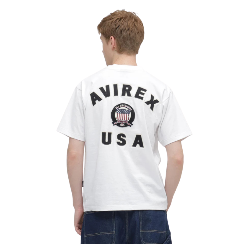 AVIREX SIGNATURE VARSITY LOGO T-SHIRT "WHITE"  7836934016-030