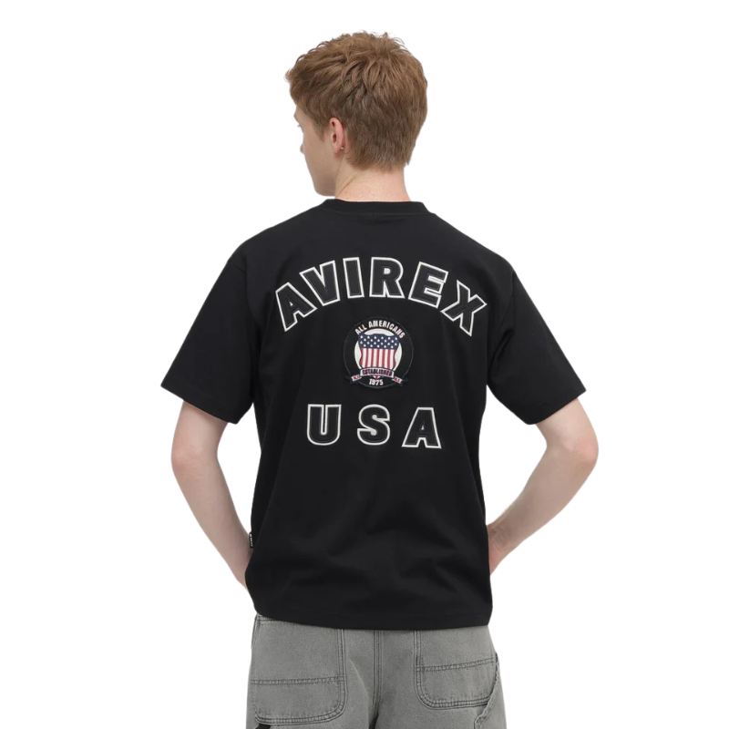 AVIREX SIGNATURE VARSITY LOGO T-SHIRT "BLACK"  7836934016-010