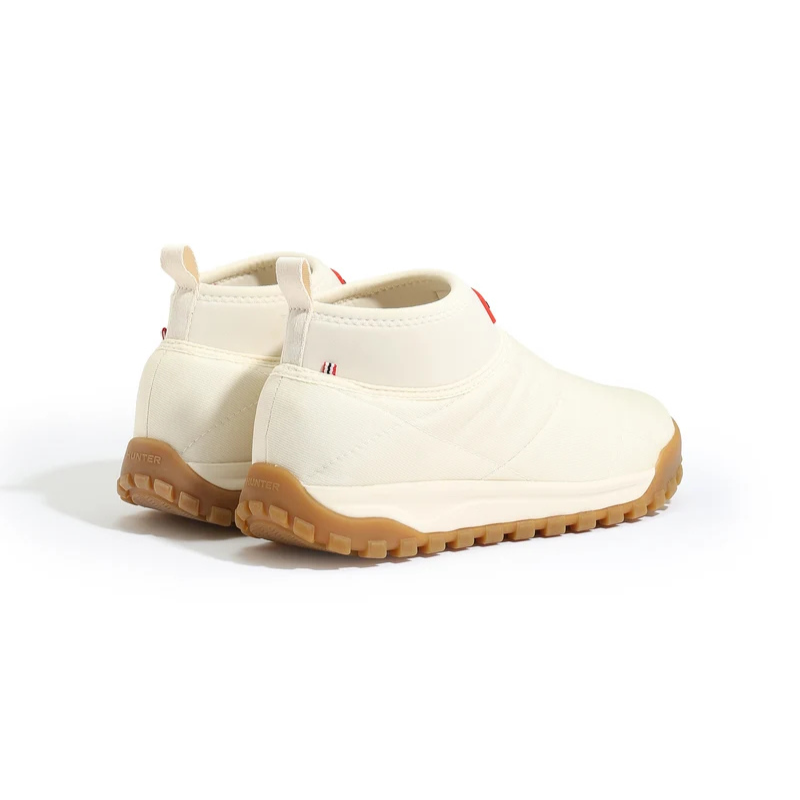 HUNTER TRAVEL 2.0 QUILTED NEO TRAINER BOOT "WHITE WILLOW/GUM" UFS7149REN-WWG