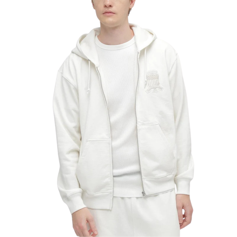 AVIREX SIGNATURE VARSITY ZIP UP PARKA "OFF WHITE"  7836931001-033