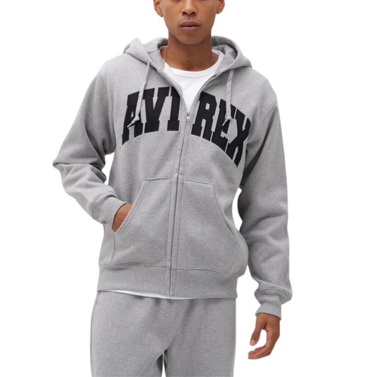 AVIREX DAILY ZIP UP SWEAT PARKA LOGO  "OXFORD"7833931007-382