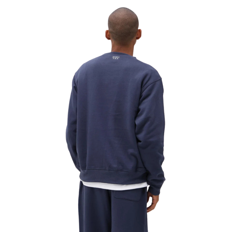 AVIREX DAILY CREW NECK L/S SWEAT LOGO  "NAVY" 7833932003-120