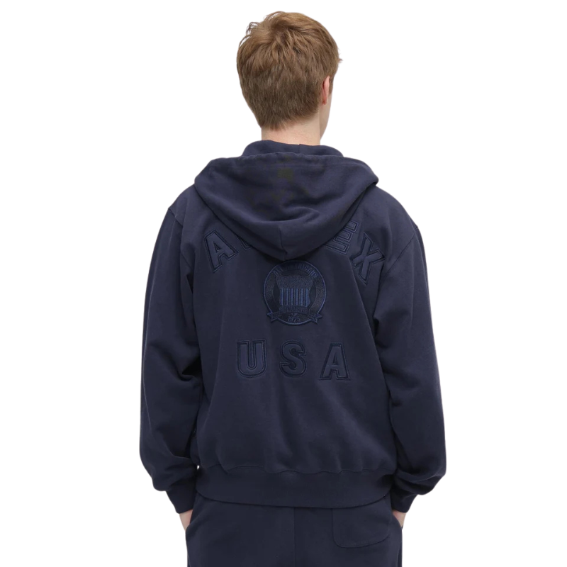 AVIREX SIGNATURE VARSITY ZIP UP PARKA "NAVY"  7836931001-120