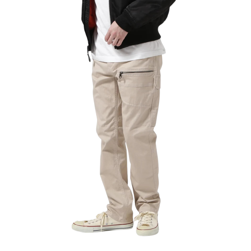 AVIREX STRETCH DOBBY 8-POCKET PANT  "BEIGE" 7836910026-040