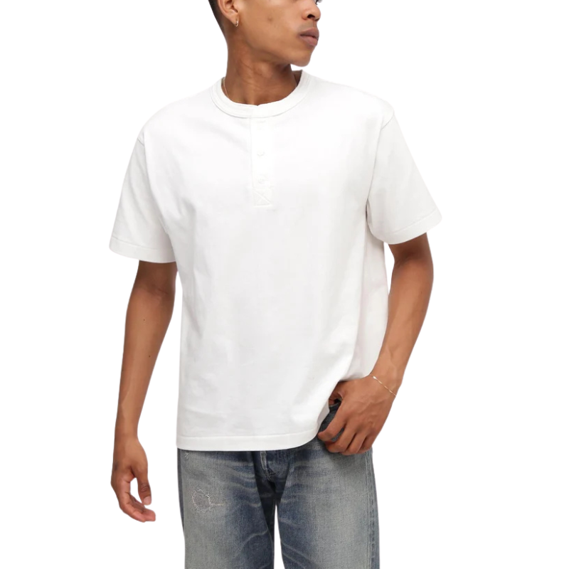 AVIREX HENLEY NECK PACK T-SHIRT "WHITE"  7835934019-030