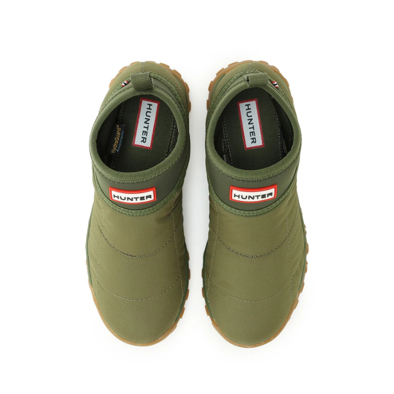 HUNTER TRAVEL 2.0 QUILTED NEO TRAINER BOOT "WILD KHAKI" UFS7149REN-WIG