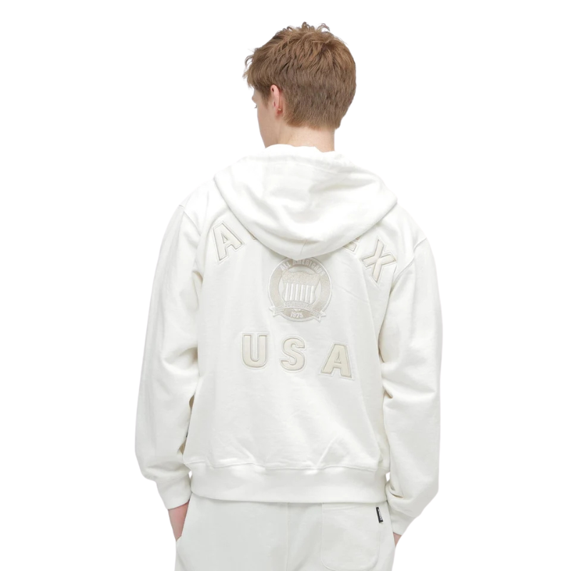 AVIREX SIGNATURE VARSITY ZIP UP PARKA "OFF WHITE"  7836931001-033