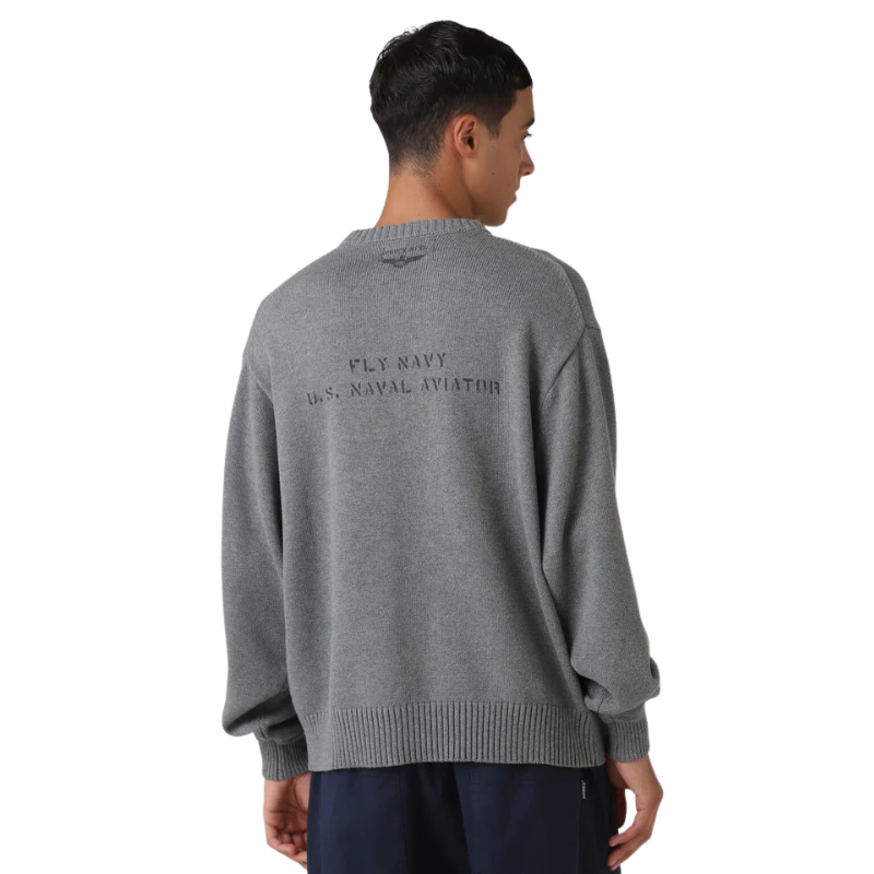 AVIREX NAVAL CREWNECK KNIT "OXFORD"  7833932006-382
