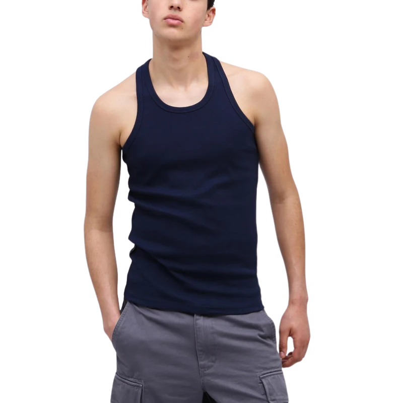 AVIREX DAILY RIB TANK TOP BACK CROSS  "ROYAL" 7835937001-440