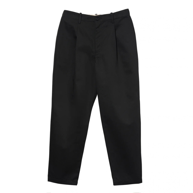 UNIVERSAL OVERALL TUCK TAPERED PANTS  "BLACK" PTF-05