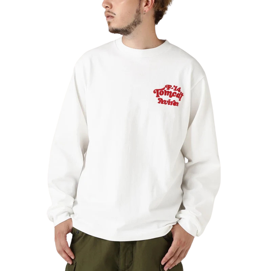 AVIREX SAGARA TOM CAT L/S T-SHIRT "WHITE"  7833930016-030