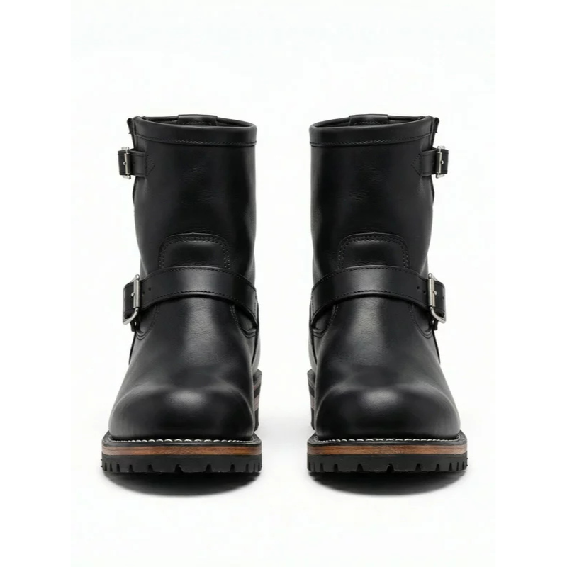 Schott ENGINEER  SHORT BOOTS S28002-010 "BLACK"