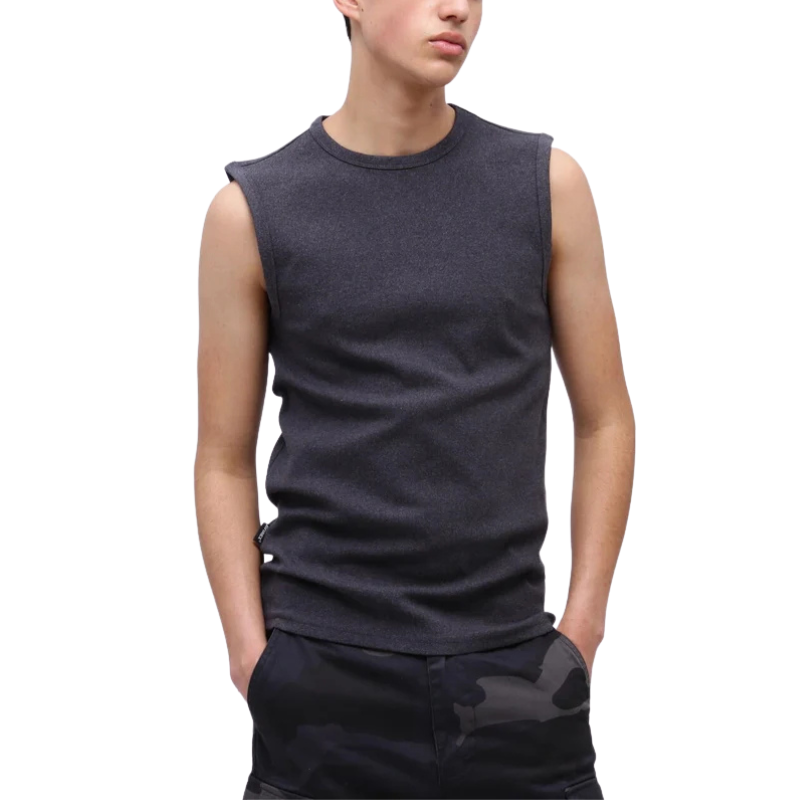AVIREX DAILY NO SLEEVE SHIRT  "CHARCOAL" 7835935001-410