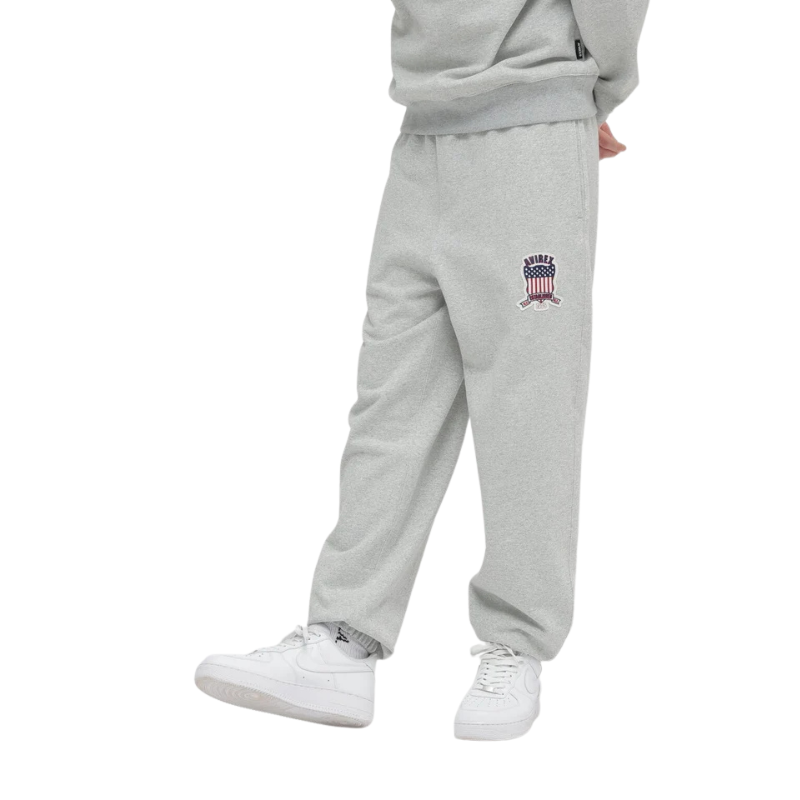 AVIREX SIGNATURE VARSITY LOGO SWEAT PANTS "GRAY"  7836910025-020