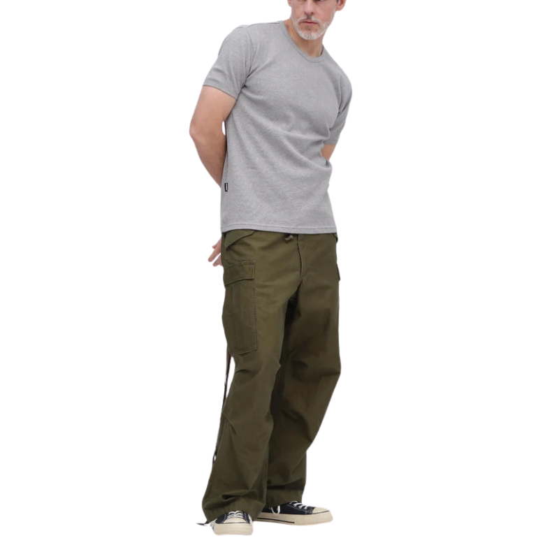 AVIREX DAILY MINI WAFFLE V-NECK S/S T-SHIRT  "GRAY" 7835934008-020